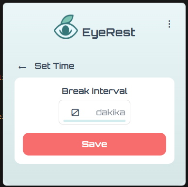 Time Settings Screen